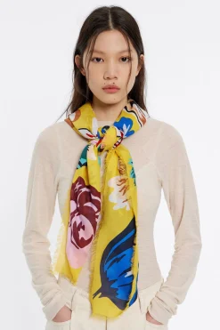Mujer BIMBA Y LOLA Pañuelos<Chal Flores Xl Amarillo