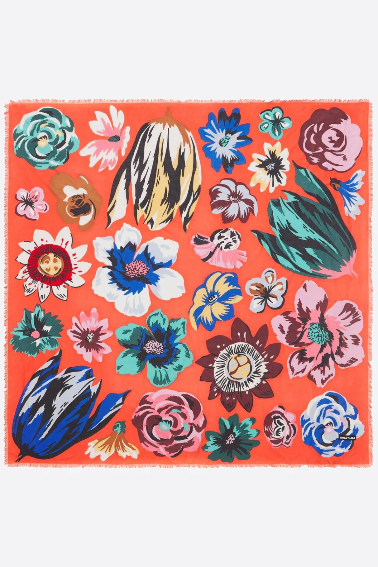 Mujer BIMBA Y LOLA Pañuelos<Chal Flores Xl Coral