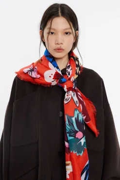 Mujer BIMBA Y LOLA Pañuelos<Chal Flores Xl Coral