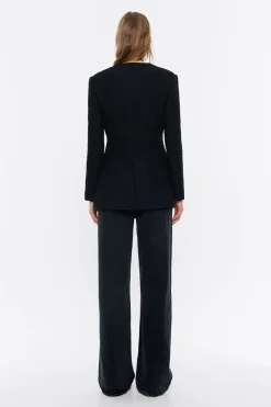 Mujer BIMBA Y LOLA Gabardinas Y Chaquetas<Chaqueta Ajustada Tweed Negra