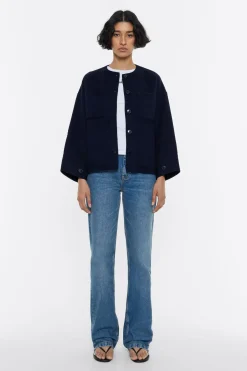 Mujer BIMBA Y LOLA Gabardinas Y Chaquetas<Chaqueta Doble Faz Azul Marino