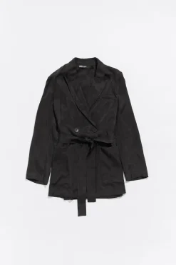 Mujer BIMBA Y LOLA Total Look<Chaqueta Fluida Cruzada Negra