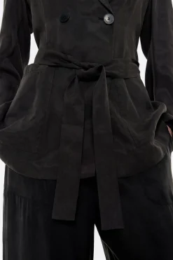 Mujer BIMBA Y LOLA Total Look<Chaqueta Fluida Cruzada Negra