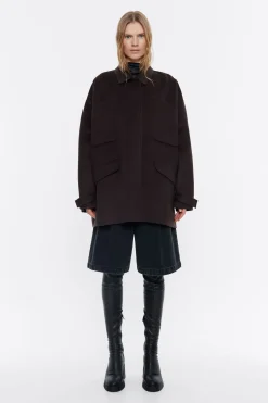 Mujer BIMBA Y LOLA Gabardinas Y Chaquetas<Chaqueton Doble Faz Marron