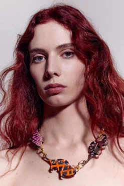 Mujer BIMBA Y LOLA Collares<Collar Cadena Dorada Y Camaleones Esmaltados