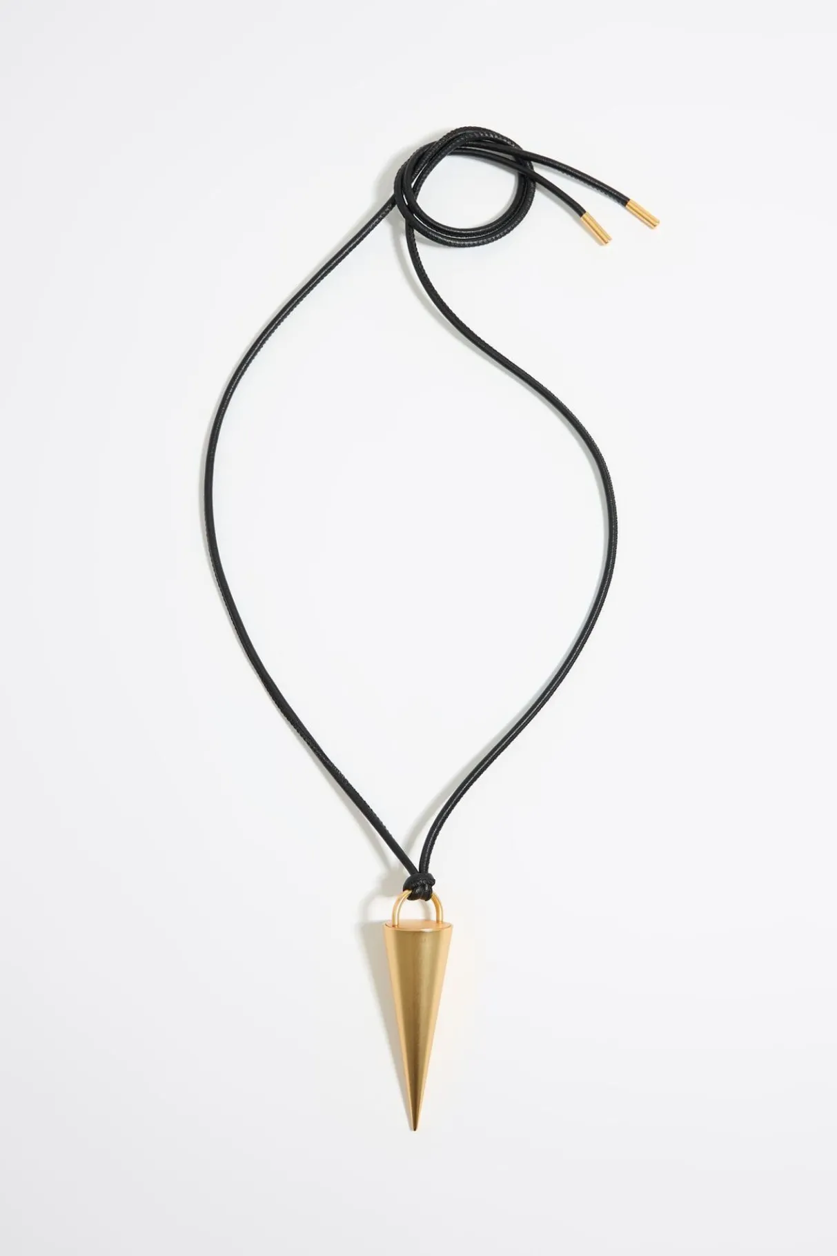 Mujer BIMBA Y LOLA Collares<Collar Cordon Piel Y Pincho Dorado Mate