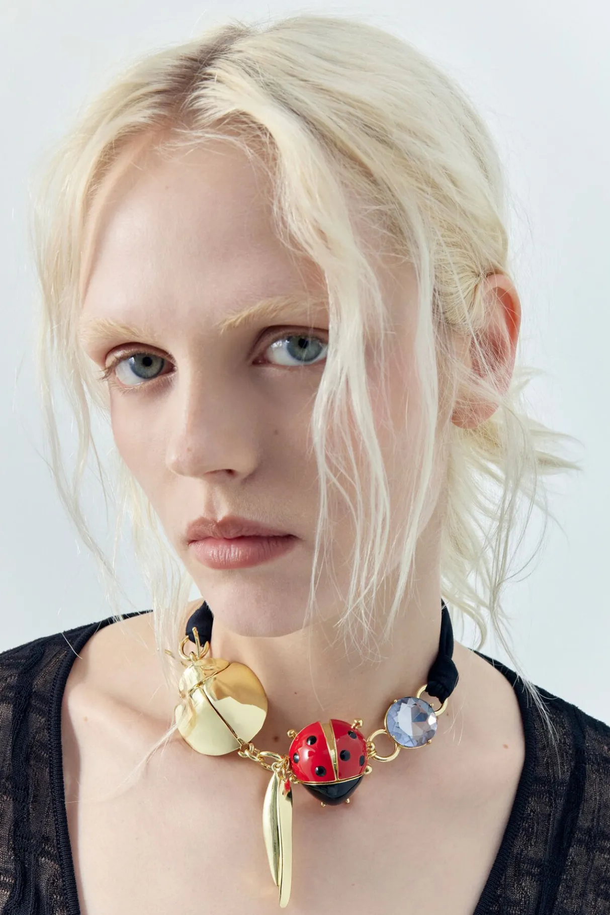 Mujer BIMBA Y LOLA Collares<Collar Cristal Y Mariquita Rojo