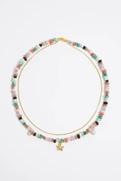 Mujer BIMBA Y LOLA Collares<Collar Doble Caracolas Y Piedras Multicolor