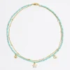 Mujer BIMBA Y LOLA Collares<Collar Doble Estrella De Mar Y Cadena Turquesa