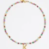 Mujer BIMBA Y LOLA Abecedario<Collar Letra K Piedras Multicolores