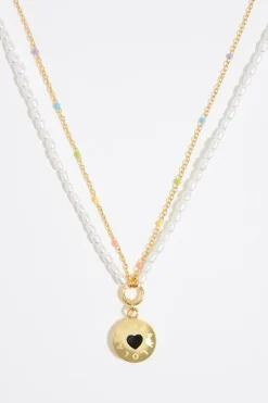 Mujer BIMBA Y LOLA Collares<Collar Logo Candy Corazon Negro