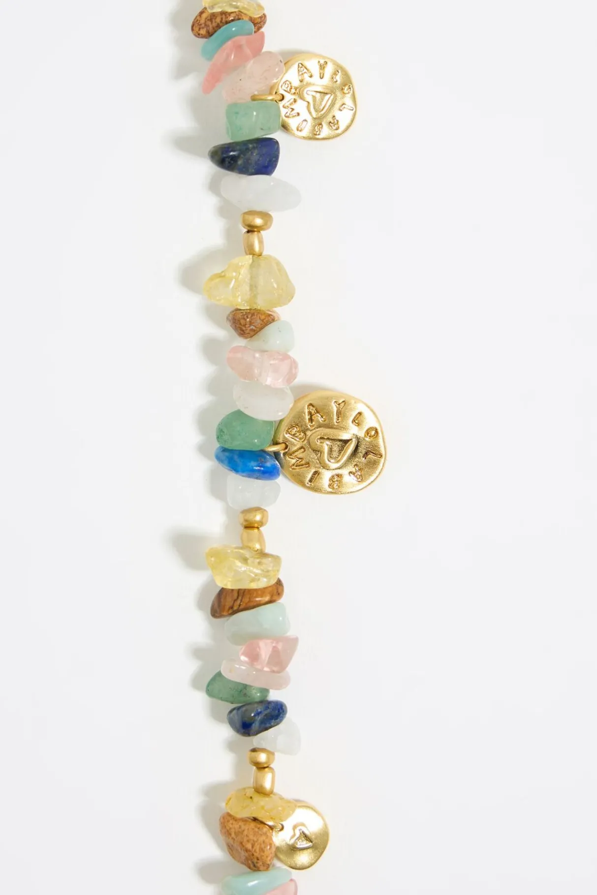 Mujer BIMBA Y LOLA Collares<Collar Logo Moneda Piedras Multicolores