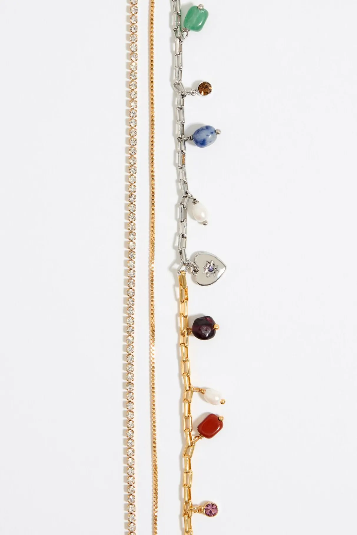 Mujer BIMBA Y LOLA Collares<Collar Multicadenas Cristales Y Piedras Multicolores