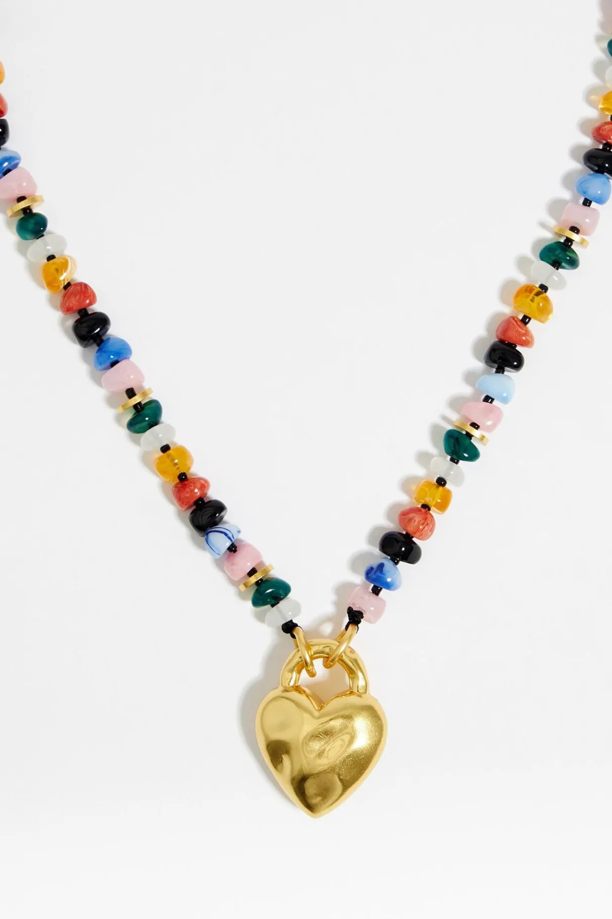 Mujer BIMBA Y LOLA Collares<Collar Resinas Multicolor Candado Corazon