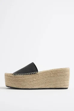 Mujer BIMBA Y LOLA Alpargatas<Cuna Alta Yute Piel Negra