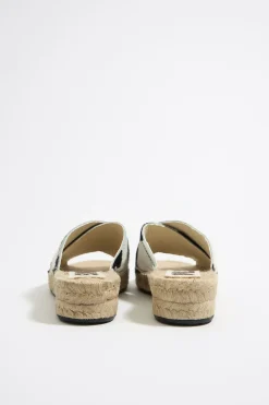 Mujer BIMBA Y LOLA Alpargatas<Cuna Yute Piel Print Vaca Blanca