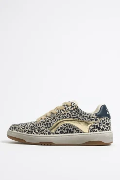 Mujer BIMBA Y LOLA Deportivas<Deportiva Cupsole Piel Print Leopard Beige