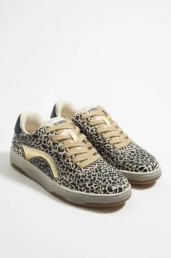 Mujer BIMBA Y LOLA Deportivas<Deportiva Cupsole Piel Print Leopard Beige