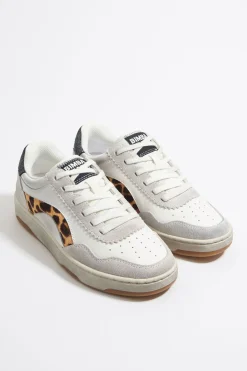Mujer BIMBA Y LOLA Deportivas<Deportiva Cupsole Piel Print Leopard Blanca