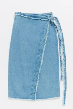 Mujer BIMBA Y LOLA Denim<Falda Denim Desflecada