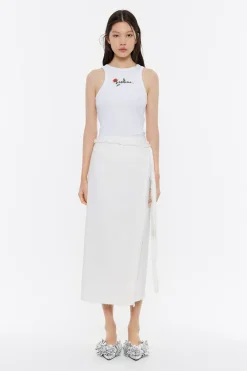 Mujer BIMBA Y LOLA Denim<Falda Denim Desflecada Cruda