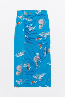 Mujer BIMBA Y LOLA Faldas<Falda Frunces Waves Azul