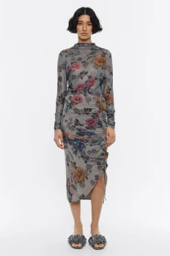 Mujer BIMBA Y LOLA Total Look<Falda Fruncida Canary Caqui