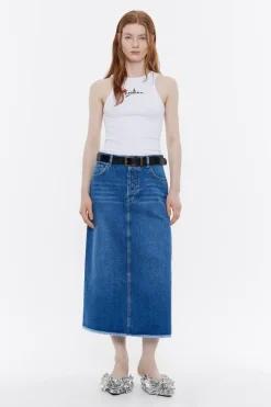 Mujer BIMBA Y LOLA Denim<Falda Midi Denim Azul