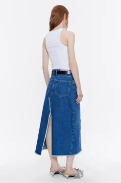 Mujer BIMBA Y LOLA Denim<Falda Midi Denim Azul