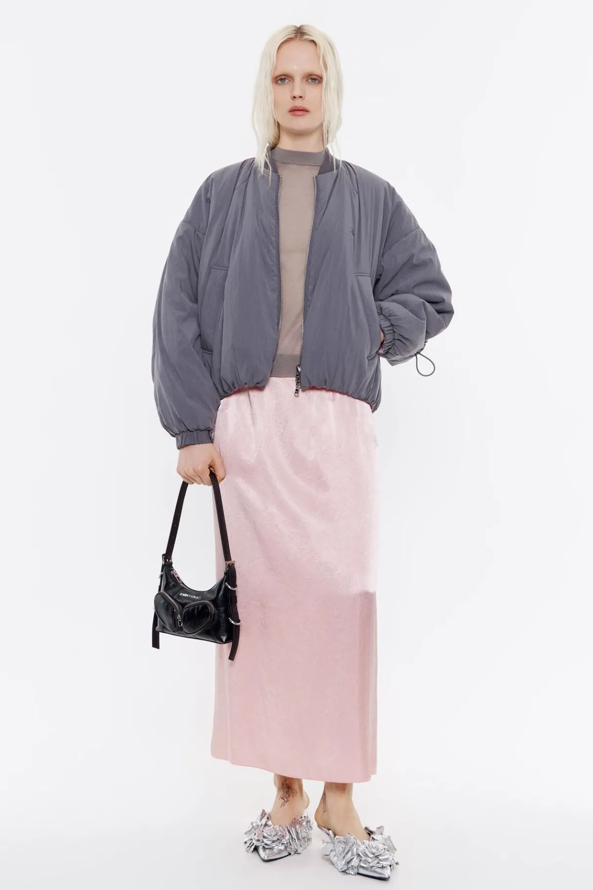 Mujer BIMBA Y LOLA Total Look<Falda Midi Saten Rosa