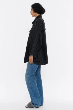 Mujer BIMBA Y LOLA Gabardinas Y Chaquetas<Gabardina Corta Fluida Negra