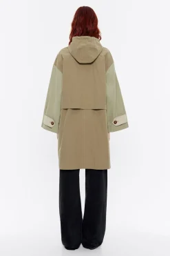 Mujer BIMBA Y LOLA Gabardinas Y Chaquetas<Gabardina Linea A Algodon Caqui