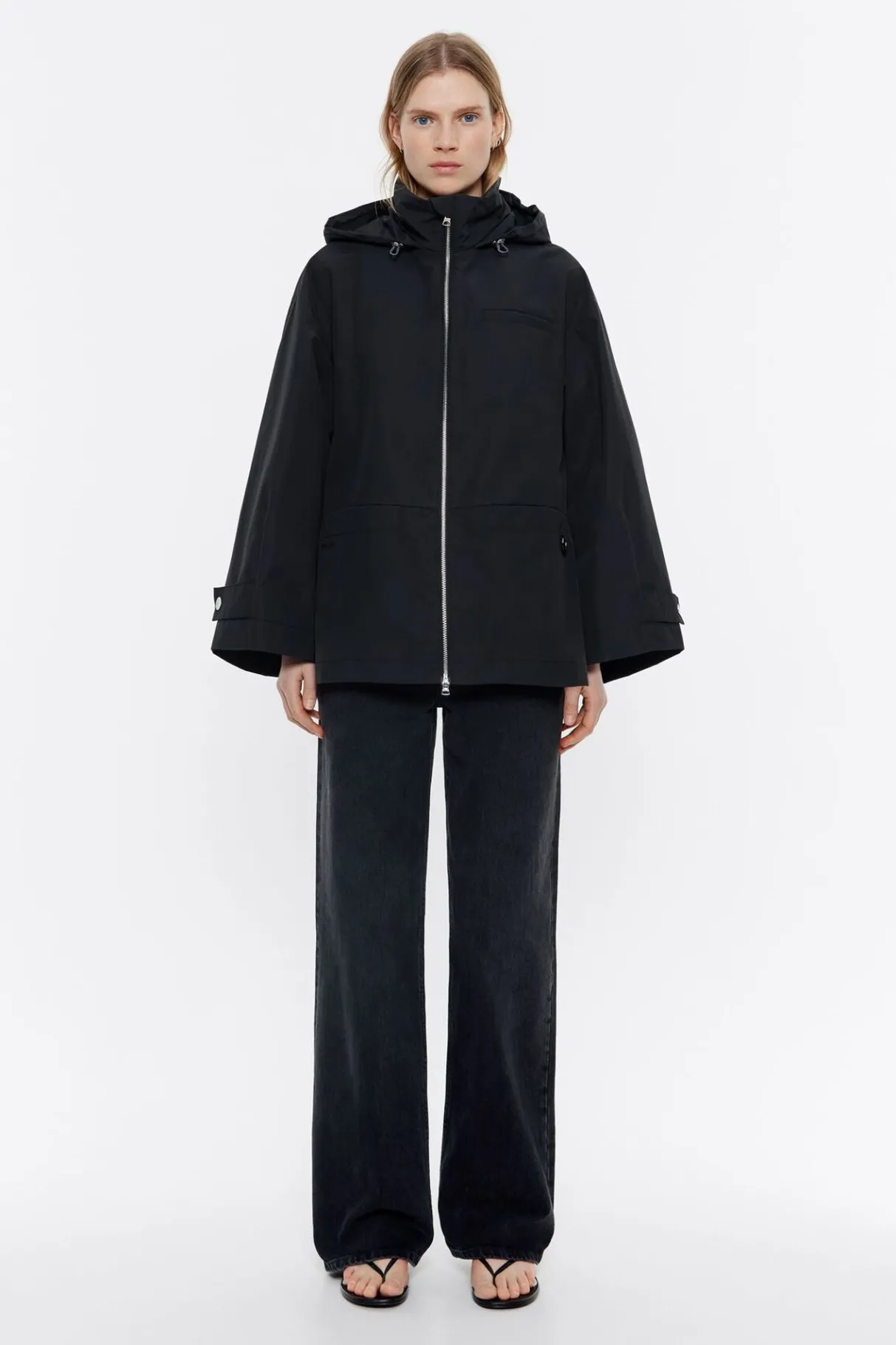 Mujer BIMBA Y LOLA Gabardinas Y Chaquetas<Gabardina Linea A Corta Negra