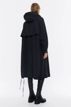 Mujer BIMBA Y LOLA Gabardinas Y Chaquetas<Gabardina Linea A Larga Negra