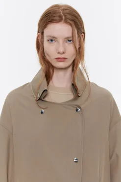 Mujer BIMBA Y LOLA Gabardinas Y Chaquetas<Gabardina Midi Fluida Caqui