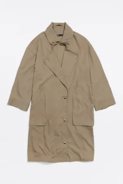 Mujer BIMBA Y LOLA Gabardinas Y Chaquetas<Gabardina Midi Fluida Caqui