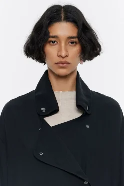 Mujer BIMBA Y LOLA Gabardinas Y Chaquetas<Gabardina Midi Fluida Negra