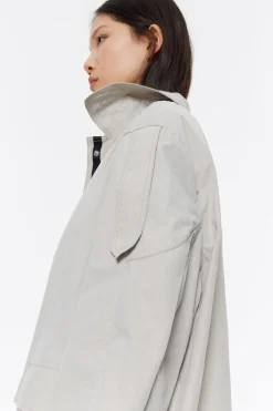 Mujer BIMBA Y LOLA Gabardinas Y Chaquetas<Gabardina Recta Midi Piedra