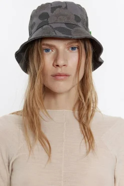 Mujer BIMBA Y LOLA Gorros Y Gorras<Gorro Bucket Algodon Print Canary Gris