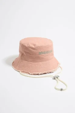Mujer BIMBA Y LOLA Gorros Y Gorras<Gorro Bucket Algodon Rosa Claro