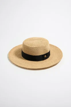 Mujer BIMBA Y LOLA Gorros Y Gorras<Gorro Canotier Rafia Natural