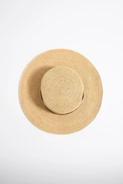 Mujer BIMBA Y LOLA Gorros Y Gorras<Gorro Canotier Rafia Natural