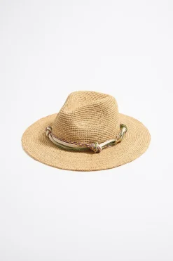 Mujer BIMBA Y LOLA Gorros Y Gorras<Gorro Rafia Natural Marfil