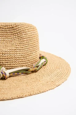 Mujer BIMBA Y LOLA Gorros Y Gorras<Gorro Rafia Natural Marfil