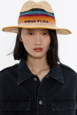 Mujer BIMBA Y LOLA Gorros Y Gorras<Gorro Rafia Natural Rayas