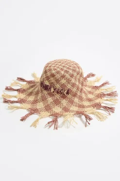 Mujer BIMBA Y LOLA Gorros Y Gorras<Gorro Rafia Rosa