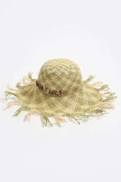 Mujer BIMBA Y LOLA Gorros Y Gorras<Gorro Rafia Verde