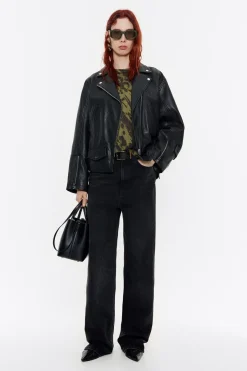 Mujer BIMBA Y LOLA Punto<Jersey Lino Animal Mix Verde