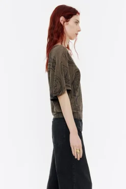 Mujer BIMBA Y LOLA Punto<Jersey Lino Mirrors Caqui