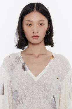 Mujer BIMBA Y LOLA Punto<Jersey Lino Waves Marfil